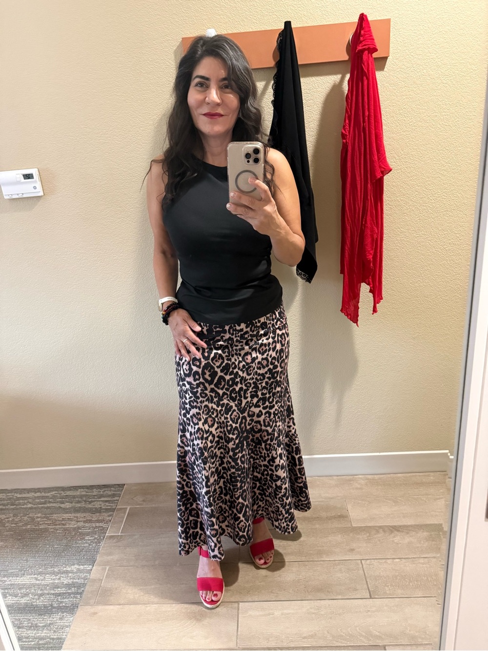 Amazon Leopard Print Maxi Skirt -not the top.